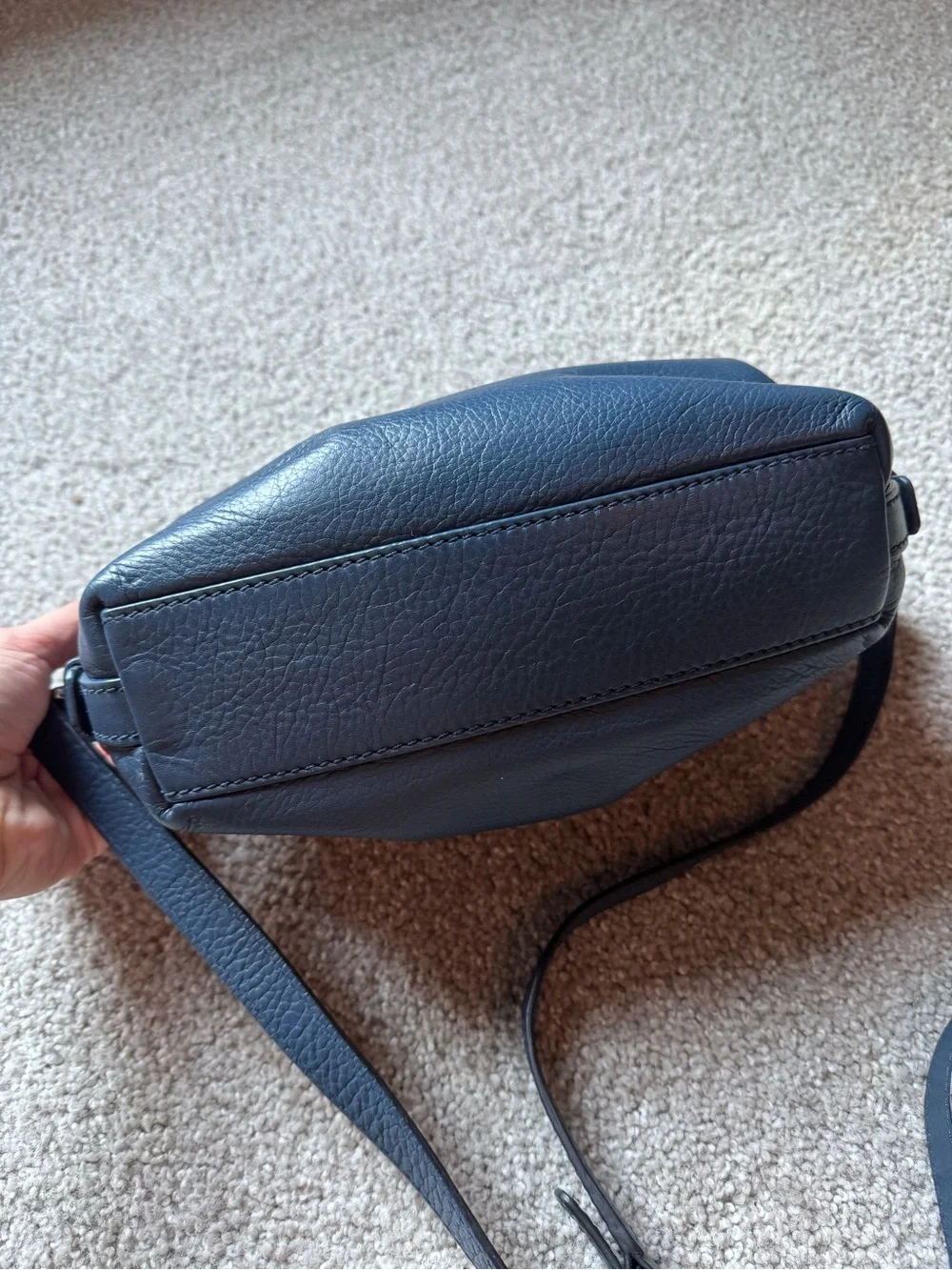 Givenchy Navy Leather Nightingale Small  with Crossbody Strap